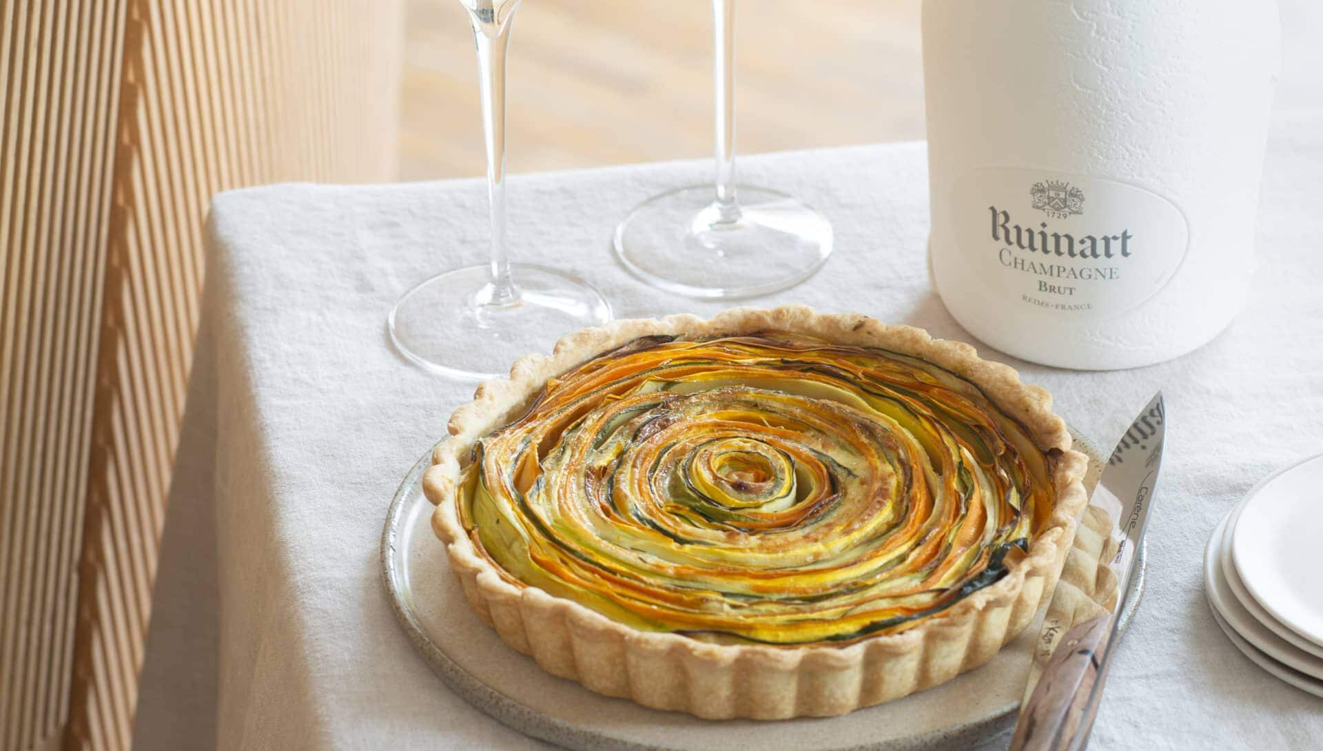 TART RINGED WITH SEASONAL VEGETABLES