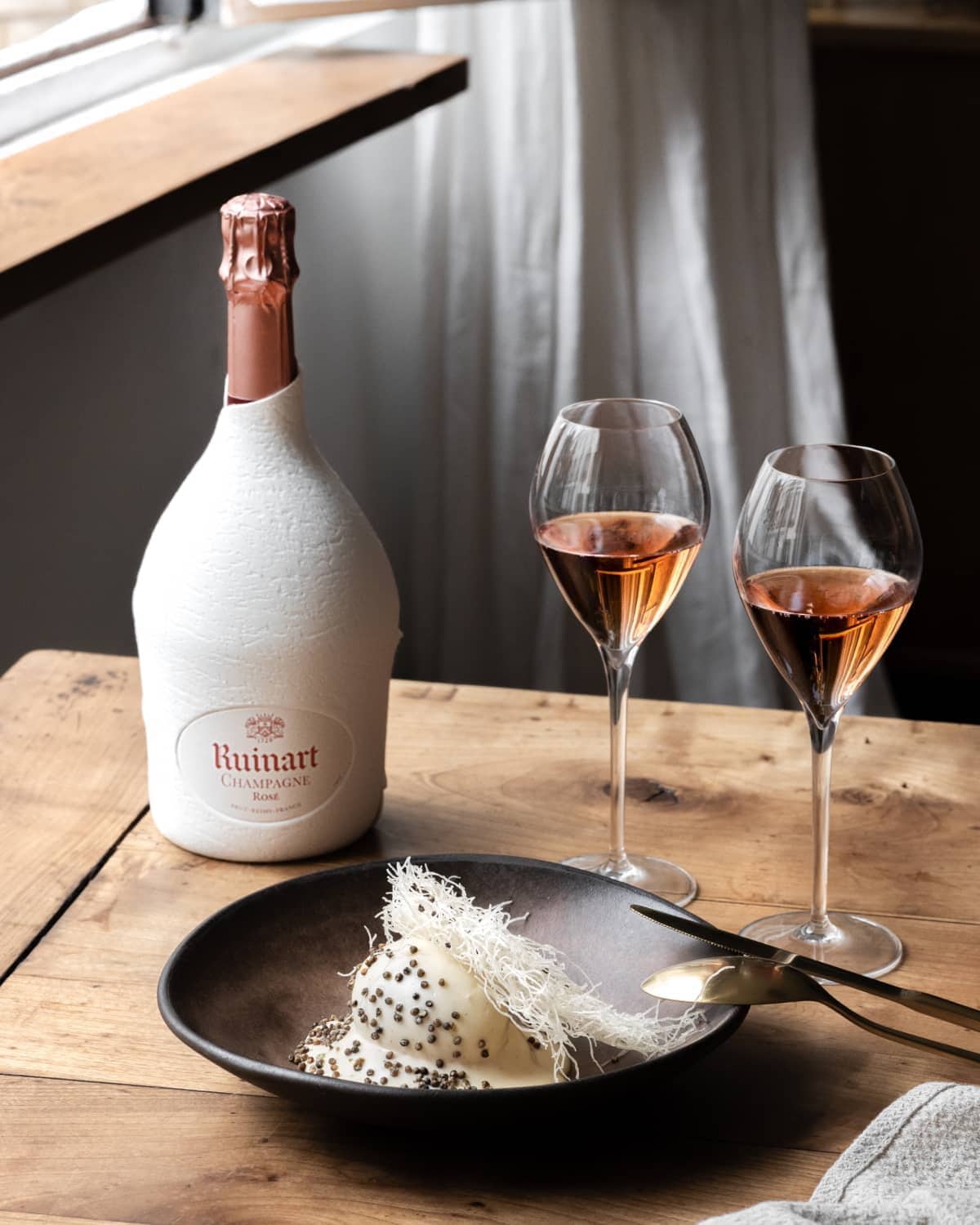 Ruinart Rosé x oeuf mollet Ruinart Rosé x oeuf mollet