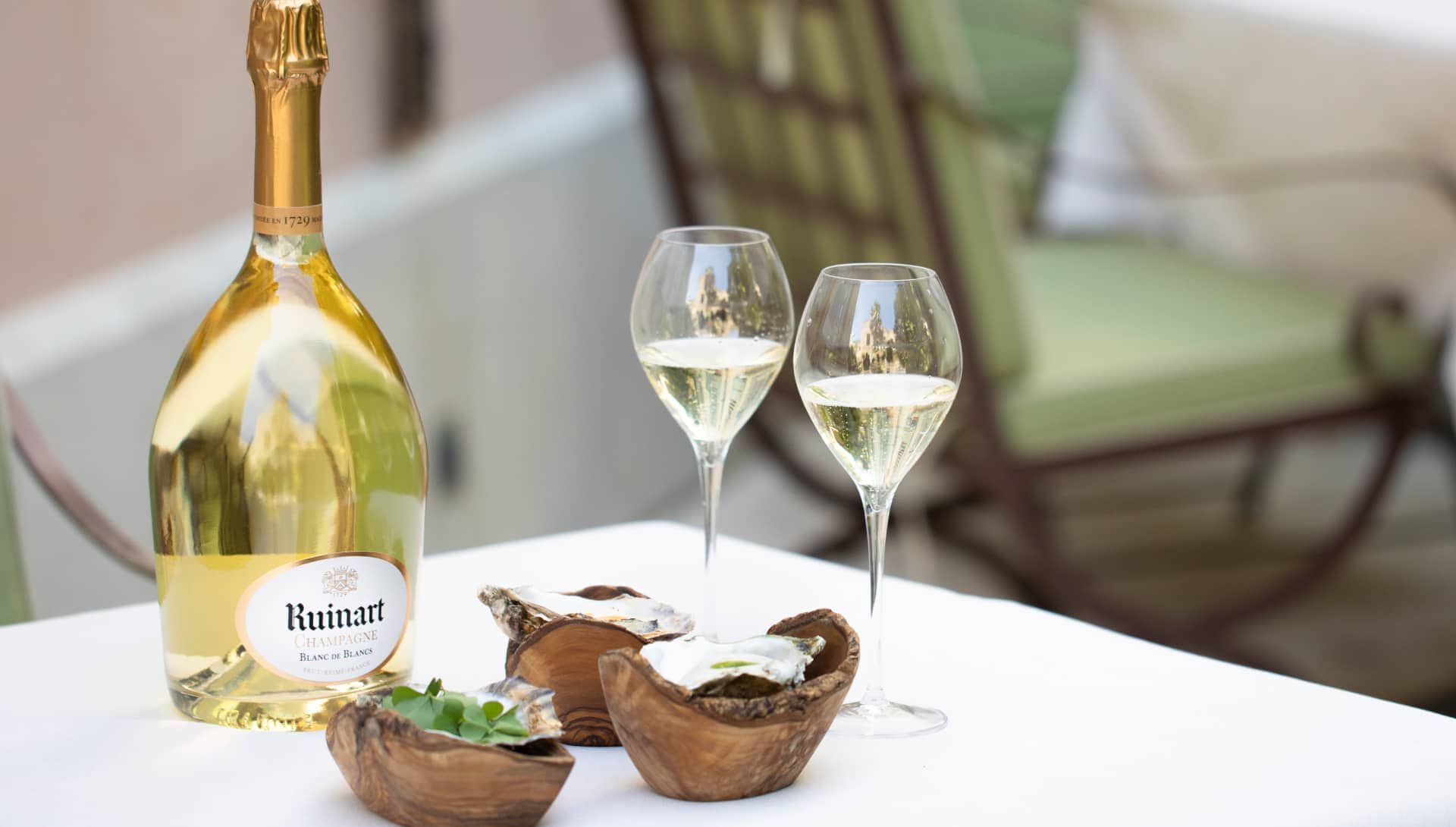 Huitres & Ruinart Blanc de Blancs