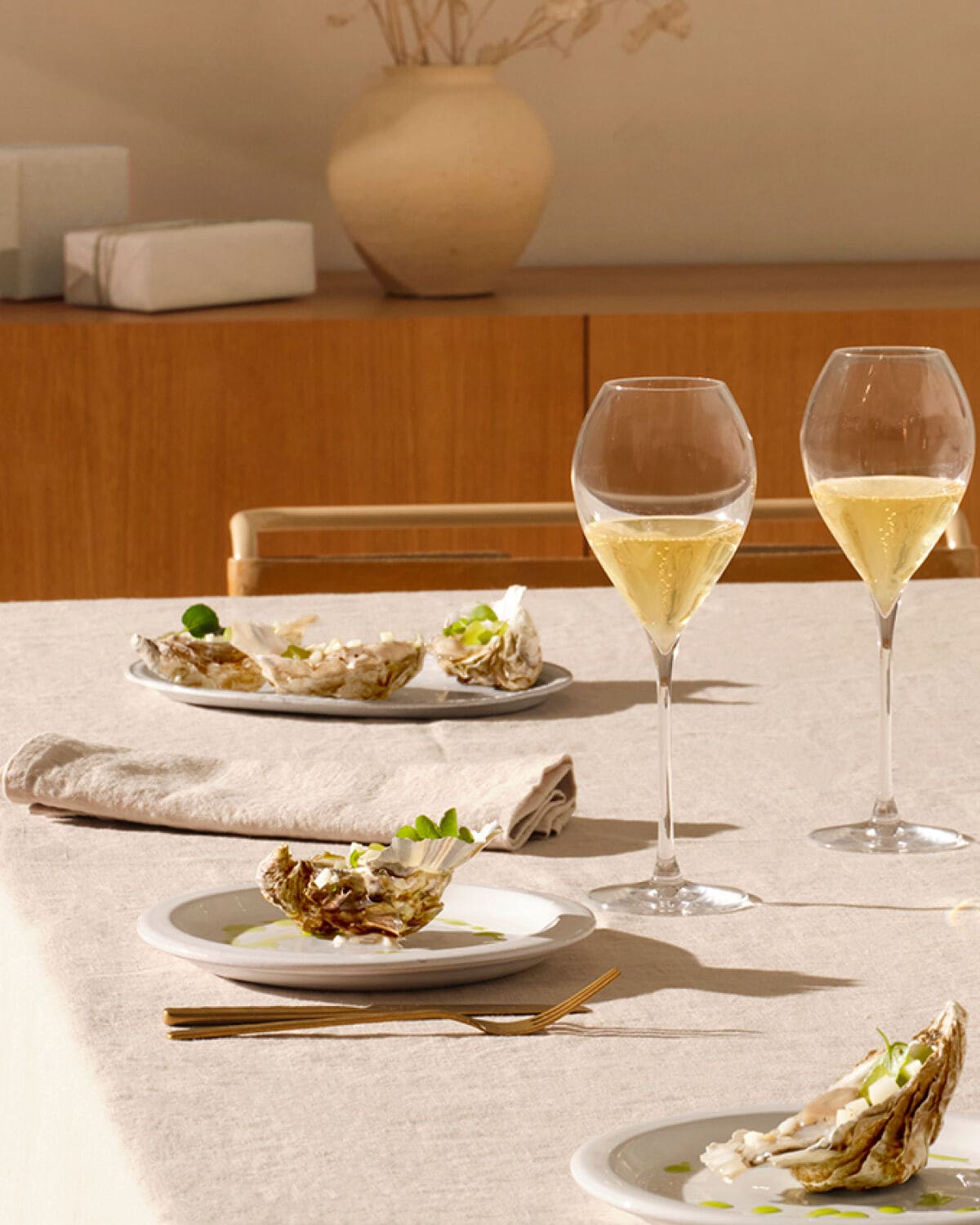 Oysters and champagne