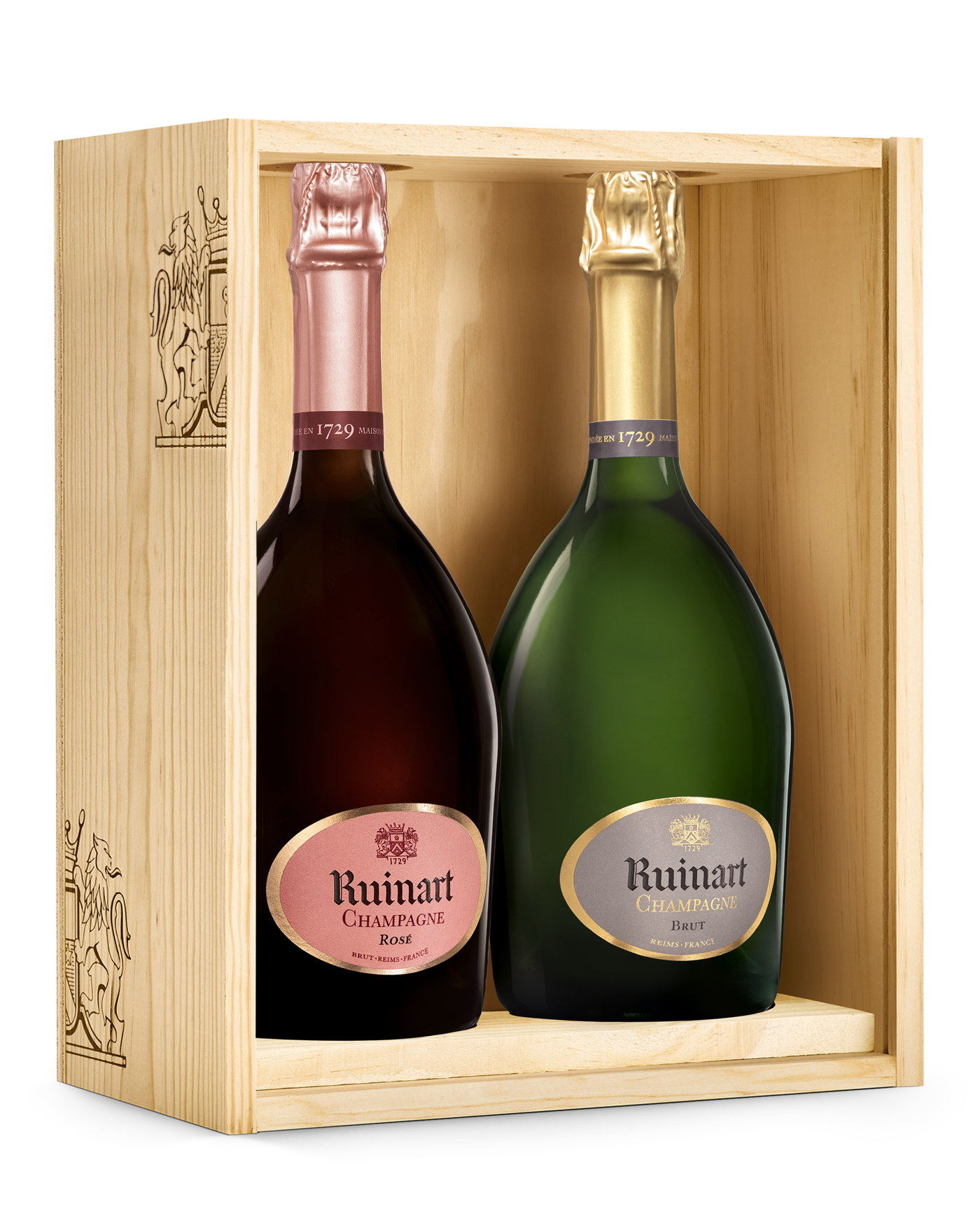 Duo R de Ruinart et Ruinart Rosé